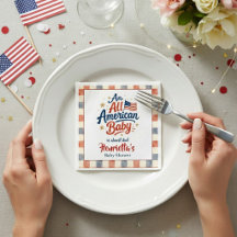 Rustieke All American Baby Shower Servet