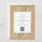 Rustieke All In One Baby Shower Spettergroen Kaart (Achterkant)