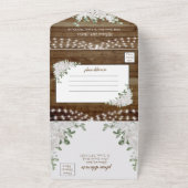 Rustieke All-in-one Trouwuitnodiging All In One Uitnodiging (Buitenkant)