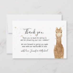 Rustieke Alpaca Lama Dank Je Bedankkaart