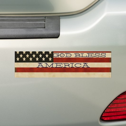 Rustieke Americana Amerikaanse vlag GESCHENKEN Bumpersticker (Op auto)