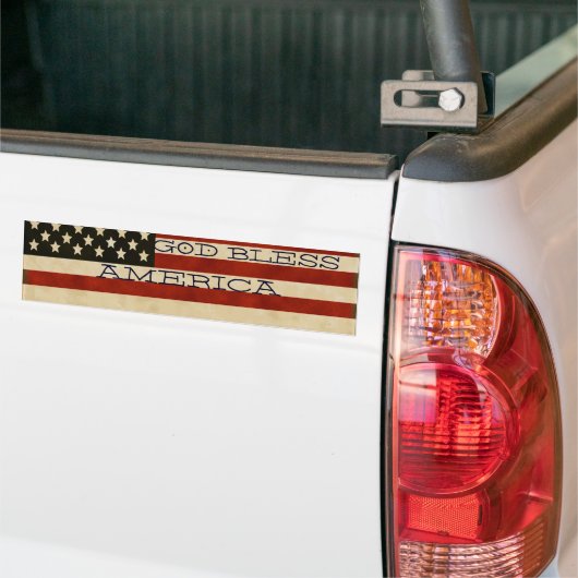 Rustieke Americana  Amerikaanse vlag GESCHENKEN Bumpersticker (Op Truck)
