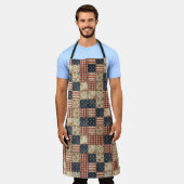 Rustieke Americana Patchwork Stijl Schort (Gedragen)