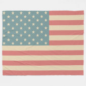 Rustieke Amerikaanse vlag fleece deken cadeau (Voorkant (Horizontaal))