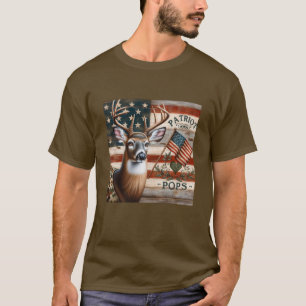 Rustieke Amerikaanse Vlag Herten "Patriot Poppen"  T-shirt