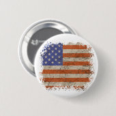 Rustieke Amerikaanse VS vlag Pin Ronde Button 5,7 Cm (Voorkant /achterkant)