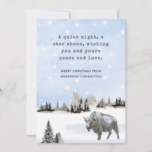 Rustieke Amerikaanse West Merry Christmas Business Feestdagenkaart (Achterkant)