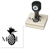 Rustieke ananas Initiaal Logo Business Bruiloft Rubberstempel (Gestempeld)