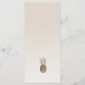 Rustieke Ananas Tropische Hawaïaanse bruiloft Menu (Achterkant)