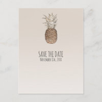 Rustieke Ananas Tropische Hawaiaanse Save The Date