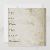 Rustieke Antiek Bed & Breakfast Uitnodigingen (Achterkant)