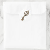 Rustieke Antiek  Sleutel Ronde Sticker (Tas)