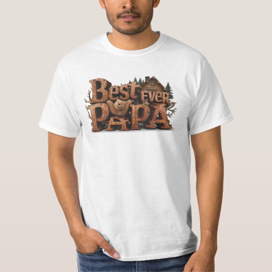 *~* Rustieke AP86 BESTE OOIT PAPA Vaderdag T-shirt (Voorkant)
