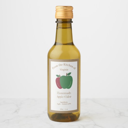 Rustieke appel cider flesetiket Sticker (Voorkant)
