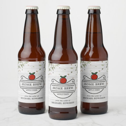 Rustieke appelcider gepersonaliseerd flesetiket bier etiket (Flessen)