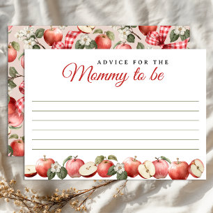 Rustieke Apple Baby shower Advies Kaarten voor mam Notitiekaartje