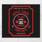 Rustieke Apple Cider gepersonaliseerd Bier Etiket (Enkel label)