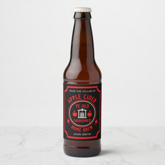 Rustieke Apple Cider gepersonaliseerd Bier Etiket (Voorkant)