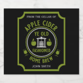 Rustieke Apple Cider gepersonaliseerd Bier Etiket (Enkel label)
