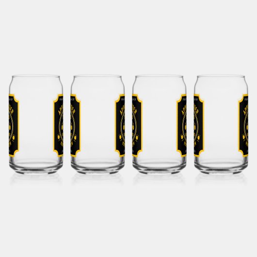 Rustieke Apple Cider gepersonaliseerd Blikvorm Glas (Links)