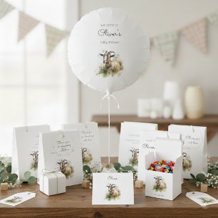 Rustieke Aquarel Boerderij Geit Baby Shower Bedankkaart