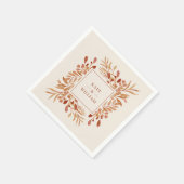 Rustieke Aquarel Foliage Herfst Herfst Bruiloft Servet (Hoek)