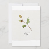 Rustieke Arboretum Oak Tree Receptie Alleen bruilo Kaart (Achterkant)