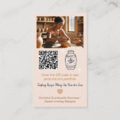 Rustieke Artisan Pottery Maker Ambachten foto qr c Visitekaartje (Achterkant)