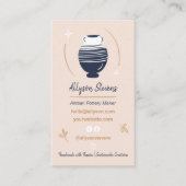 Rustieke Artisan Pottery Maker Ambachten foto qr c Visitekaartje (Voorkant)