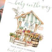 Rustieke Baby Shower op de Boerenmarkt met Lokale Kaart