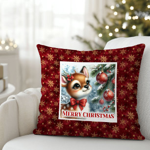 Rustieke babyree wintertafereel kinderkamer decora kussen