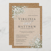 RUSTIEKE BABY'S ADEM BRUILOFT UITNODIGING (Voorkant / Achterkant)