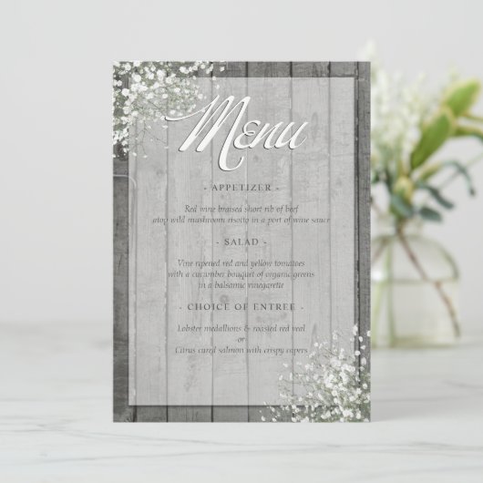 RUSTIEKE BABY'S ADEMMENU MENU (Staand voorkant)