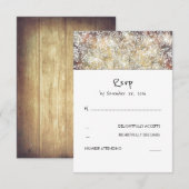 Rustieke Baby's Breath Bruiloft RSVP Kaarten Kaartje (Voorkant / Achterkant)