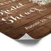 Rustieke Baby's Breath Slingers Bruidsfeestverlich Poster (Hoek)