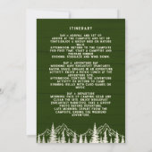 Rustieke Bachelor Party Weekend Camping Bergen Kaart (Achterkant)