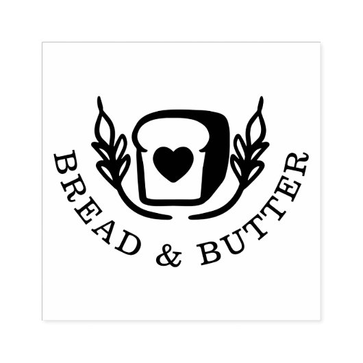 Rustieke bakkerij brood met Logo-merk Rubberstempel (Afrduk)
