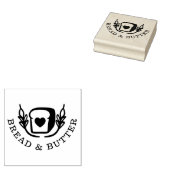 Rustieke bakkerij brood met Logo-merk Rubberstempel (Gestempeld)