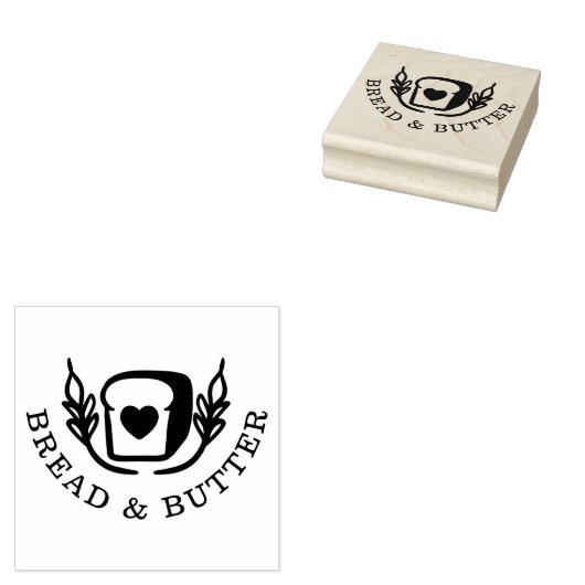 Rustieke bakkerij brood met Logo-merk Rubberstempel (Gestempeld)