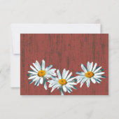 Rustieke Barnwood Daisy Response Kaart (Achterkant)