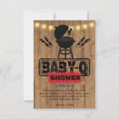 Rustieke BBQ-Baby Grill Baby shower Bedankkaart (Voorkant)