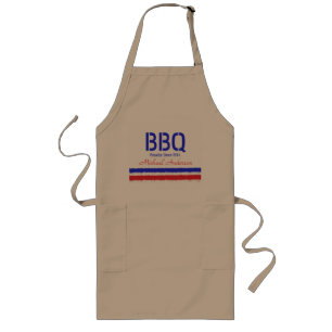 Rustieke BBQ Schort Gepersonaliseerde Grilling Gif