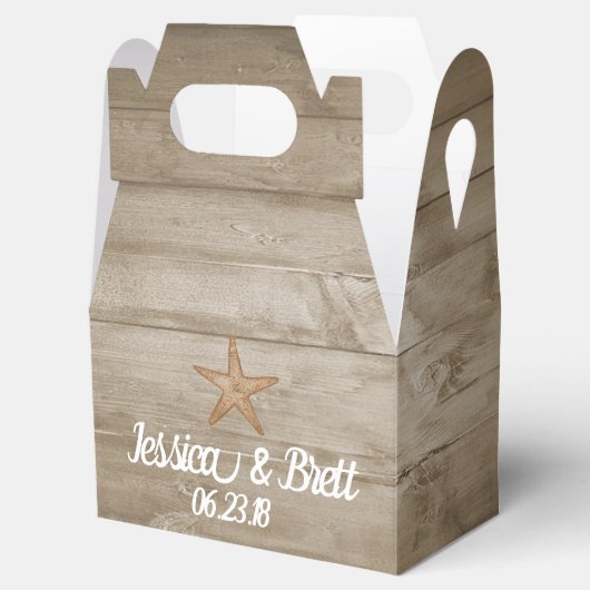 Rustieke Beach Gable Favor Box Bedankdoosjes (Geopend)