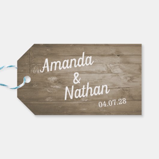 Rustieke Beach Gift Labels Cadeaulabel (Achterkant Horizontaal)