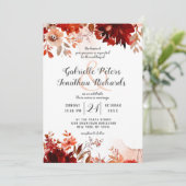 Rustieke Beauty Floral Drop Waterverf Bruiloft Kaart (Staand voorkant)