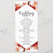 Rustieke Beauty Floral Waterverf Trouwceremonie Programma (Achterkant)