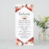 Rustieke Beauty Floral Waterverf Trouwceremonie Programma (Staand voorkant)