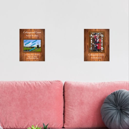 Rustieke Bed & Breakfast 🌿 Promotie Muurkunst Sets (Woonkamer)