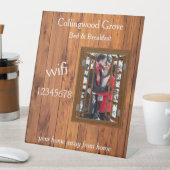 Rustieke Bed & Breakfast 🌿 Wifi Info Reclamebord Met Voetstuk (Insitu)