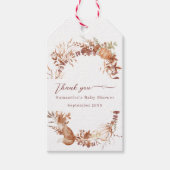 Rustieke Beige Bosvos Bedankt Cadeaulabel (Voorkant)